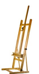 Vintage Wooden Artist Studio Easel  Adjustable 70' Floor Easel