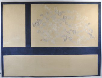 Shirley Koller (1921 - 2017) Large  Geometric Abstract Painting, 1974