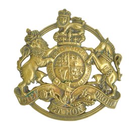 Vintage 1953 British Royal Coat Of Arms Brass Trivet – Kings Arms Hotel