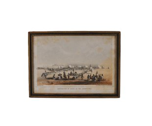 John Mix Stanley (1814-1872) ' Distribution Of Goods To The Assiniboines' Lithograph