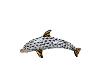 HEREND Hungary Miniature Porcelain Fish Figurine- Hand Signed & Numbered