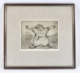 Karnig Nalbandian (Armenian-American, 1916-1989) Etching 'The Israelite'