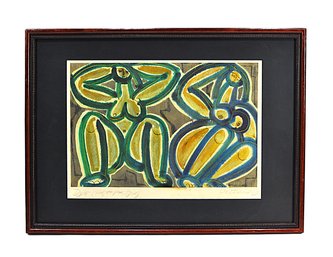 Marat Baskaev (Born 1931) Russian, 'Duet' Abstract Mixed Media