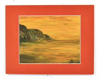 Darcy - Abstract Coastal Landscape Painting, Mixed Media