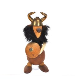 Carl Bent Teak & Brass Viking Bottle Opener - Danish Mid-Century Modern