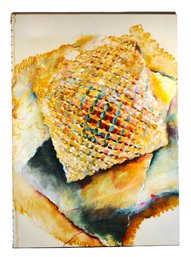 Large Abstract Mixed Media Painting - 'Textile Abstraction'