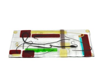 Roberta Segal (XX-XXI Century) Fused Art Glass Abstract Sculpture