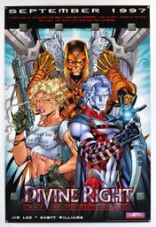 Original WildStorm Divine Right Comic Book Promotional Poster 1997