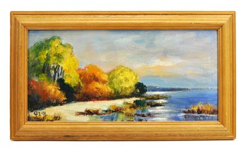 Petr Skomarovsky (Russian) Oil On Board Volga Landscape, 2001