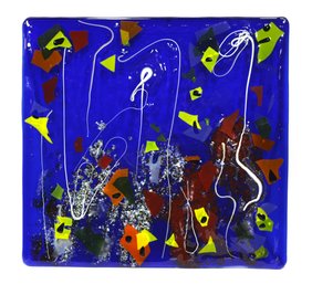 Roberta Segal (XX-XXI Century) Fused Art Glass Abstract Sculpture