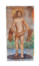 Raffaello LaMantia (1935-2026) Provincetown - 'St. John The Baptist' Watercolor Study, Dated 2007
