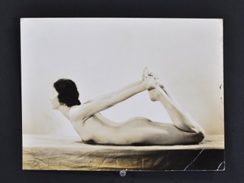 Vintage Artistic Nude Photograph - Female Figure In Backbend Pose, Mid-20th Century