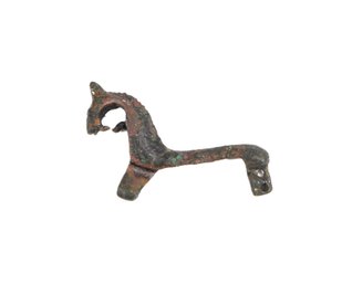 Ancient Roman Excavated Bronze Horse Fibula