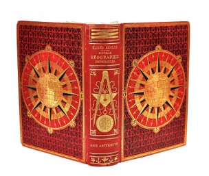 Lise Reclus ' Nouvelle Gographie Universelle' Tooled Masonic Binding Book