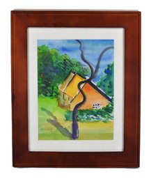 Shirley Koller (1921-2017) Cottage Scene Signed Watercolor