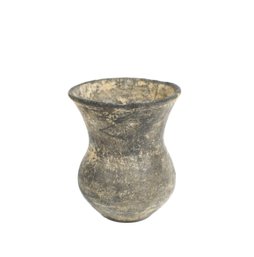 Ancient Excavated Blackware Pottery Vessel
