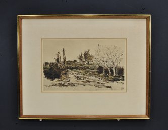 Jean-Franois Millet (French, 1814-1875) Landscape With Church Print