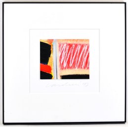 Abstract Color Field Mixed Media Artwork, Signed & Dated 1993