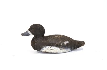 Antique ' VICTOR' Wooden Duck Hunting Decoy With Glass Eyes- Signed