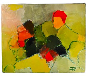 Thierry Faure (b. 1944, France) 'The Supporter' - Abstract Expressionist Oil Painting