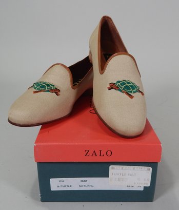 Zalo Turtle Canvas Loafers Size 8 1/2M