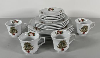 Fairfield Fine China Christmas Tree Dinnerware Set