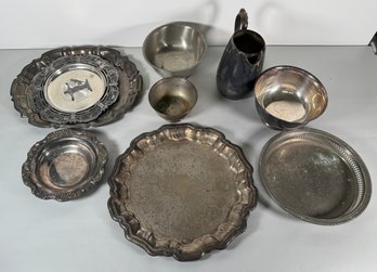 Silver Plated Bowls, Trays & Pitcher