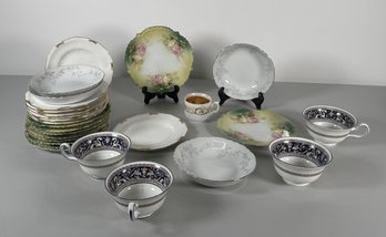 Assorted China Tableware: Plates, Bowls, And Cups