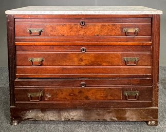 Antique Marble Top Chest Of Drawers