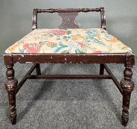 Antique Floral Upholstered Chair