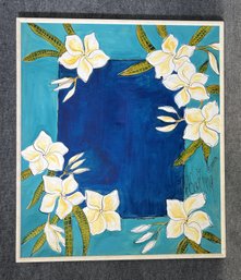 Contemporary Floral Acrylic Painting On Canvas