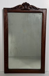 Antique Rectangular Wood Framed Mirror