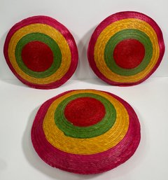 Mixed Media Circles, Set Of Three