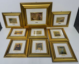 Collection Of Nine Framed Prints Of Famous Paintings