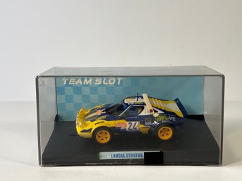 Team Slot Lancia Stratos Olio Fiat #24 1/32 Slot Car