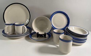 Elegance Collection Mariner Blue Stoneware Set
