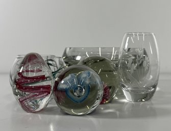 Collection Of Glass Bowls And Paperweights