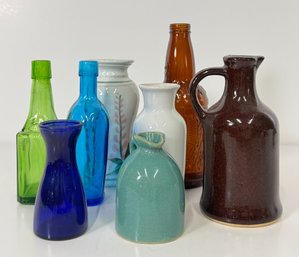 Collection Of Vintage Ceramic & Glass Vessels