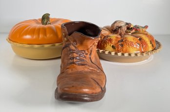 Vintage Thanksgiving Ceramic Set