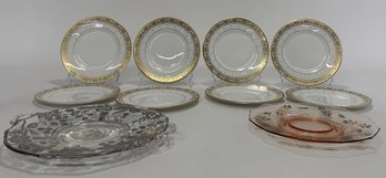 Collection Of Dessert Plates And Glass Plates