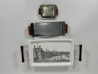 Mid-Century Modern 3-Piece Serving Set