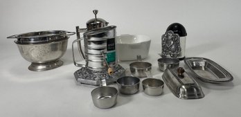 Collection Of Vintage Silver-Plated & Stainless Steel Kitchenware