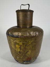 Antique Brass Vessel With Lid