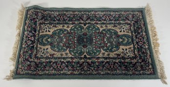 Teal Rug With Intricate Pattern