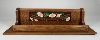 Oak Wall Shelf With Painted Decoration