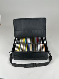 Case Logic Black CD/Cassette Carrying Bag With Shoulder Strap
