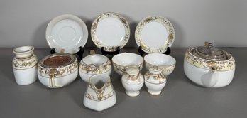 Vintage Noritake China Set With Gold Floral Design