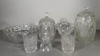 Collection Of Seven Pieces Of Cut Glass