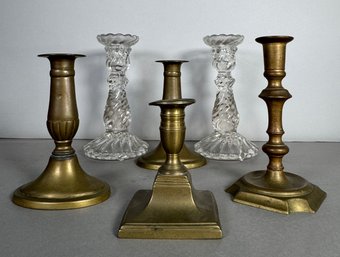Set Of 6 Assorted Candlesticks