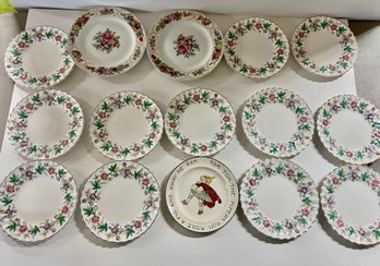 15 Vintage Floral Plates